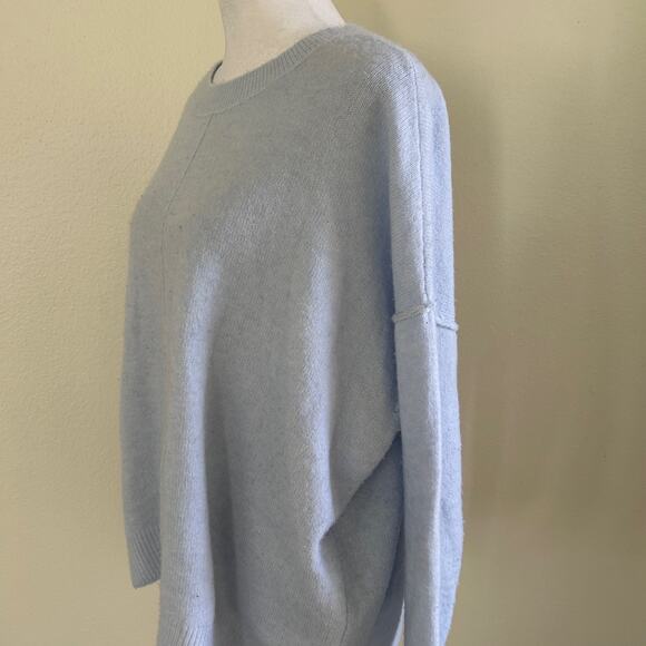 Vince Camuto Sweater Pullover Mock Neck Womens Light Blue SZL Casual Relaxed - Picture 3 of 11